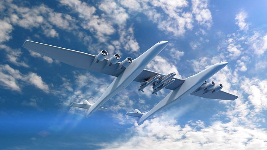 El superavión Stratolaunch «dos en uno» calienta motores
