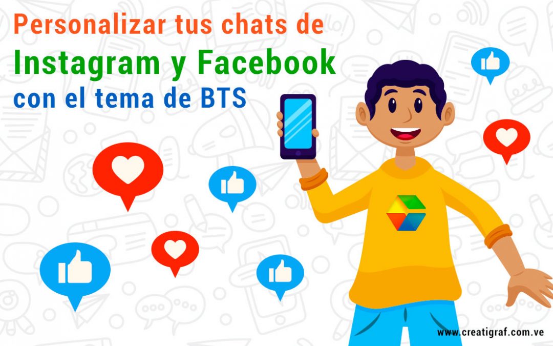 Personalizar tus chats de Instagram y Facebook con el tema de BTS