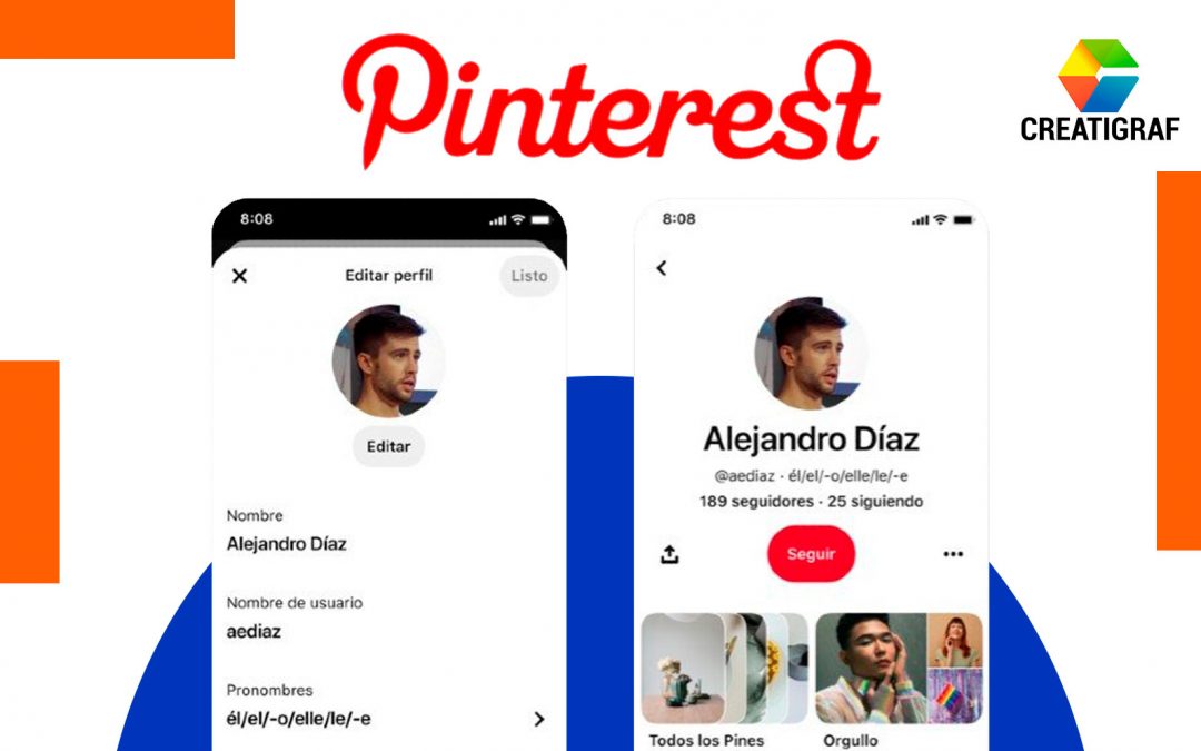 pinterest activa pronombres de género